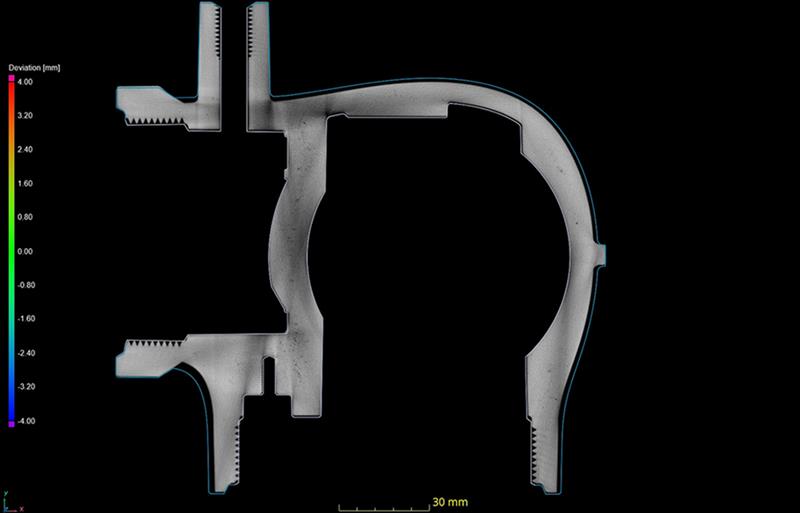 Comparaison entre un modèle CAO et des données tomographiques