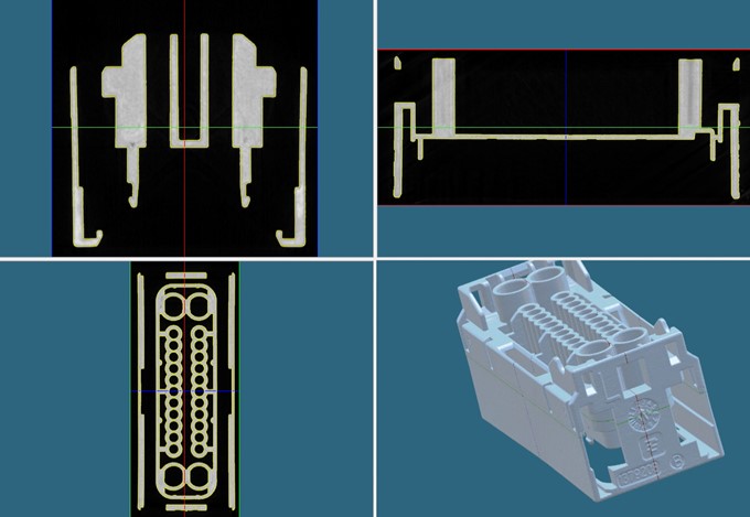 Electrical part under CT scan