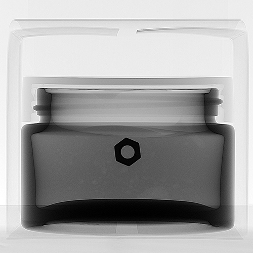 pot cosmétique avec écrou à l'intérieur. tri radio rayons X RX Solutions