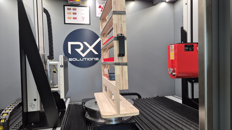 Set up machine tomographe avec support echantillons RX Solutions