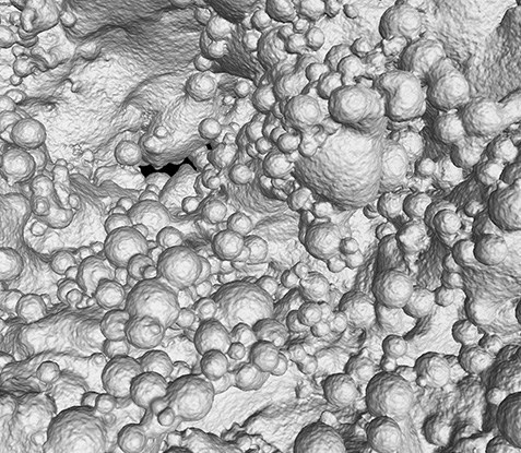 Metal porosity 0,8 µm RX Solutions tomography